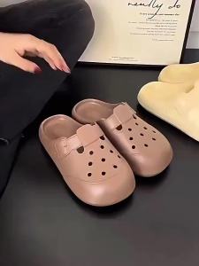 [Free Shipping] WomenS Thick-Soled Clogs 2025 New Style Suitable For Office Wear Non-Slip Beach Sandals EVA Closed-Toe Slippers WomenS Summer Outdoor Wear
