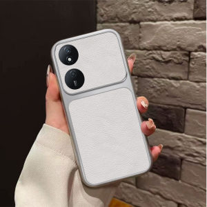 Business Lychee Leather Case for Honor X7B 90 Smart CLK-LX1 CLK-LX2 CLK-LX3 Pure Color Shockproof Camera Protection Cover