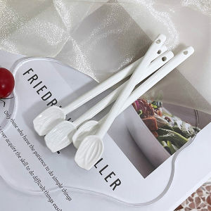 Ginca 1PC Tulip Coffee Spoon Long Handle Ice Cream Spoon Dessert Milk Tea Honey Stick Stirring Tool