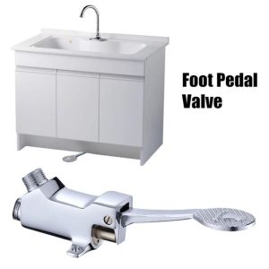 VALER Hands-free Foot Control Valve Versatile Foot Operated Foot Pedal Tap Valve Reliable Copper Pedal Water Faucet Control Switch Hospital Use