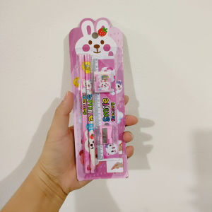 UC88 Alat Tulis Sekolah Set 5 in 1 Motif Karakter / Stationery Mini / Paket Alat Tulis Pensil