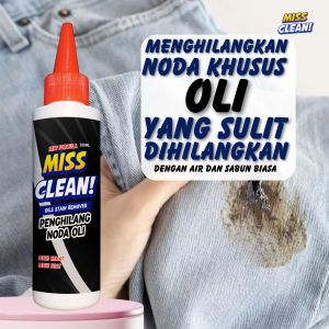 Miss Clean Penghilang Noda khusus Oli Pada Pakaian Warna Celana Jeans Putih