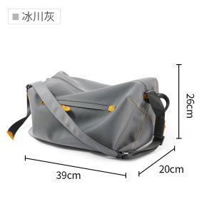MOYYI กระเป๋าสะพายข้างสีเทาสไตล์เกาหลี สำหรับผู้ชาย กระเป๋าสะพายไหล่กันน้ำ ความจุขนาดใหญ่ กระเป๋าสะพายไหล่สำหรับผู้หญิง กระเป๋าเดินทางสุดสัปดาห์ กระเป๋าใส่โน้ตบุ๊กสำหรับวัยรุ่นไปโรงเรียน กระเป๋าสะพายข้างทรงแมสเซนเจอร์