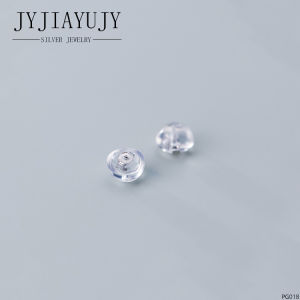 JYJIAYUJY 100% Sterling Silver S925 Accessories Ear Plug Silver Ear Clip Ear Stud Silicone Ear Back Ear Stud allergy free Jewelry Gift