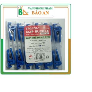 Kẹp thẻ cài đeo Stacom PVC6702 (Túi 12 chiếc) - màu ngẫu nhiên. Văn phòng phẩm Bảo An