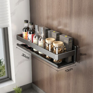Rak Bumbu Dapur Dinding Kitchen Rack Tempat Pisau Rak Gantung Rak Dapur Rak Sendok Garpu Aluminium Dengan Cat Coating Anti Panas Dan Anti Karat Bisa Dicuci