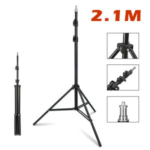 2.1Mขาตั้งกล้อง3 ขา ขาตั้งกล้องมือถือ ขาตั้งกล้องเซลฟี่ LIVEสด ขาตั้งไฟ ทนทาน ปรับความสูงได้ถึง 2.1 เมตร ขาตั้งปรับสูงต่ำได้