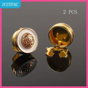 JCSYFAC 2Pcs Kim Loại Khuy Măng Sét Thời Trang Quần Áo Nút Trang Trí Retro Áo Sơ Mi Nút Bìa Phù Hợp Với Phụ Kiện Giáng Sinh Quà Tặng Kỳ Nghỉ