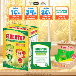 Chất xơ hòa tan tự nhiên cải thiện tình trạng táo bón cho bé Fibertop Hộp 20 gói 3g