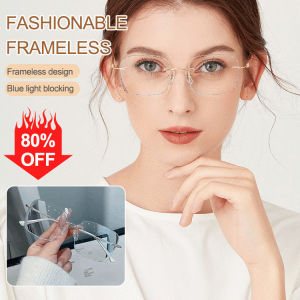 Gypsophila rimless glasses trendy anti-blue light glasses for men and women
