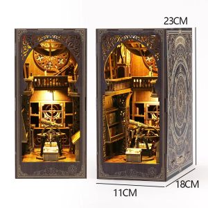 DIYBook Nook Kit Wooden Doll House 3D Puzzle Assembly Building Bookshelf Insert Decoration With Furniture Christmas Gifts