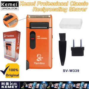 Kemei SV-W339 Rechargeable Reciprocating Twin Blade Razor Professional Beard Trimmer Cordless Portable Electric Shaver For Men