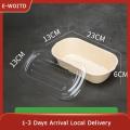 E-WOITD 10 50PCS Disposable packing boxes, takeout boxes, snack boxes and disposable food boxes with PET LIDS and kraft paper are available. 