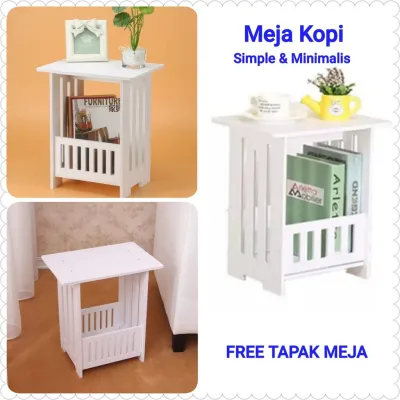 PROMO Meja Persegi Rak Buku Meja Kopi