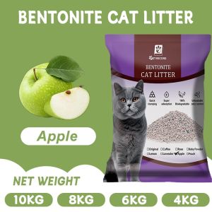 10kg Bentonite Cat Litter Sand Quick Clumping Deodorized 8 Scents Lemon  Lavender Apple