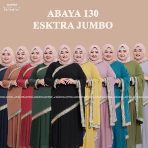 Gamis Abaya Turkey EKSTRA JUMBO LD 130-135 Amarata 130 India Selendang Panjang Andinicollection