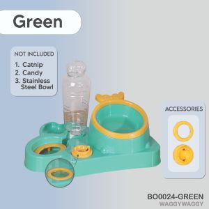 WaggyWaggy Rabbit Automatic Feeder Food Water Automatik Bekas Makanan Minuman Kucing Besar Murah Mangkuk 狗碗猫碗 BO0024