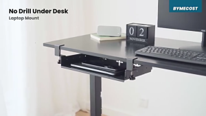 Space Efficient Desk Mount Storage Tray Durable Metal Holder For Electronics Documents Tools mess Worksurface Design