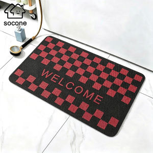 Socone 40X60cm Anti-slip Rubber Bottom Thick Rugs Pad Bath Math Doormart Bedroom Floor Mat Door Living Room