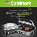 Cuisinart GR-4NKR Electric Grill Meat Griddler Removable Plates Integrated UP. 