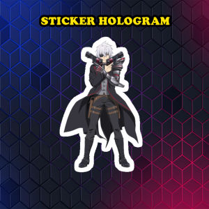 Stiker Hologram Hajime Nagumo ukuran 7 cm