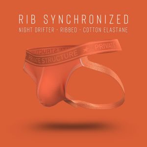 Private Structure Men Underwear Night Drifter Jockstrap | Seluar Dalam Lelaki - Sunset Orange 4807