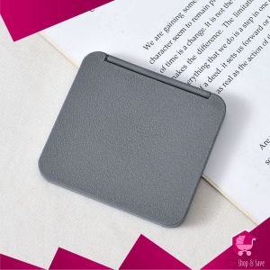 BabyShop-C1138 Kaca Lipat 2 Sisi Persegi Polos Cermin Saku Kecil / Kaca Mini Travel Size