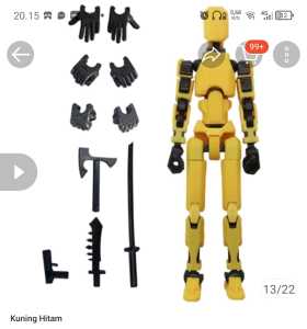 DUMMY 13 TITAN 13 T13 JOINTED POSEABLE ACTION FIGURE LUCKY Custom Color 3D Print TITAN 13 T13 Mainan Toy Toys Hobi Hobby Hobbies Koleksi Collection Robot Mecha Mannequin Manekin Figur Artikulasi Articulated Viral Printing Cetak Boneka Doll Anak