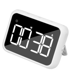 PREMIUM TIMER DAPUR/BELAJAR/OLAHRAGA  MAGNETIK DIGITAL DESIGN PETAK STOPWATCH 2FUNGSI 2HOLDER/MAGNETIK LAYAR LED BESAR DAN LAMPU MULTIFUNGSI