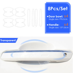 ที่จับประตูรถ Anti-แผ่นฟิล์มกันรอยประตูสติ๊กเกอร์ปกป้องที่จับฟิล์ม Anti-Collision Strip Universal TPU ประตูที่จับประตูชามป้องกันสติกเกอร์ที่จับฟิล์มบาร์สำหรับ Toyota ทุกรุ่น