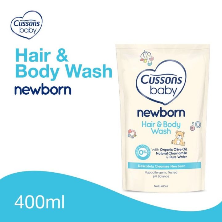 Cussons Baby Newborn Hair Body Wash Refill 400 ML Sabun Mandi