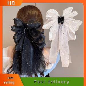 HB Fashion Large Bow Hair Claw Clip Super Fairy Temperament Headdress Women Hair Clip Sweet Hair Accessories