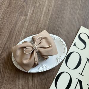 ELLIER Vintage Suede Bow Crab Clip Elegant Non-slip Bowknot Tassels Hair Clip Fashion Jewelry Chamois Hair Claw Beach