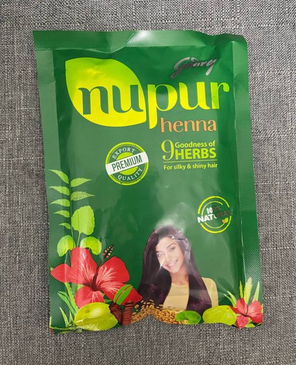 Godrej Nupur Henna 100% Natural Henna with Goodness of 9 Herbs for