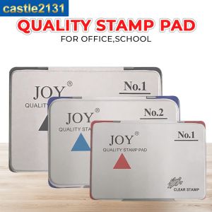 JOY Stamp Pad No.1 2 3 4 Quality Office Ink Pad Durable Smooth Ink Surface for Rubber Stamp School Office Supplies Fast Dry Refillable Ink Pad Compact Size