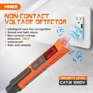 HOMTOOLS💥HM65 Máy kiểm tra điện áp AC 12 ~ 1000V Phát hiện điện áp không tiếp xúc Độ nhạy cảm cao Chuyển đổi Bút kiểm tra Dòng dò Bút kiểm tra kỹ thuật số