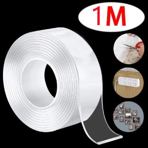 [【COD】1/3/5M Nano Tape Strong Fixed Double-Sided Tape Multi-Function Can Be Cut Strong Adhesive Tape Transparent No Trace Thickening High Viscosity No Damage To The Wall Waterproof Universal Car Household Wall Sticking Glue