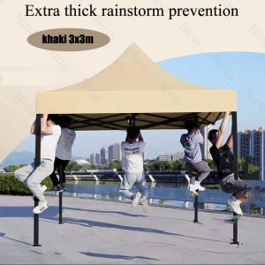 Outdoor Tent 3x4.5 Heavy Duty Water Proof Retractable Tent Adjustable Height with Steel Stand