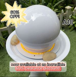 SG seller water fountain indoor outdoor decoration water fountain ready stock white color with LED Floor Standing Fountain