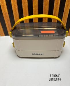 (Lunchbox Good Life)  Kotak Makan 2 & 3 Tingkat Plastik Layer Stainless Steel SUS 316L Include Bag