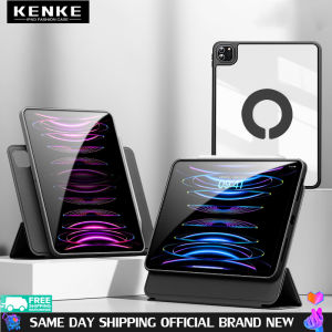 KENKE iPad Case 720° Magnetic Smart Anti-bending HD Clear Acrylic Case Rotating Detachable Smart Case for iPad 2022 Pro 12.9 inch iPad Pro 12.9 2020 2021 Magnetic Separation Case Free Shipping Free DIY Stickers