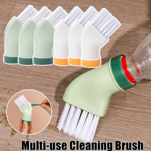 4Pcs Kitchen Cleaning Brush Connected To Mineral Water Bottle Dead Angle Crevice Retractable Brush