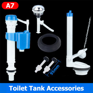 Bathroom Toilet Water Tank Replacement Kit Water Tank Round Button Side Button Toilet Double Flush Drain Valve Toilet Water Tank Inlet Valve