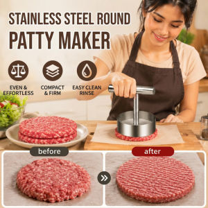 🍪 Stainless Steel Biscuit Cutter Kitchen Tool / Dough Press / Home Baking Bakeware / Non-stick / Easy To Clean / Round Cookie Mold - Stainless Steel Round Biscuit Press