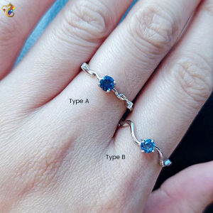 Collection Grade London Blue Topaz S925 Silver Rings (2 Types to Choose)