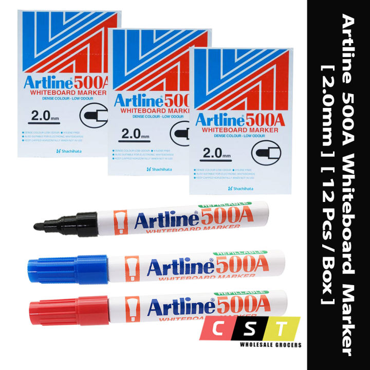 Artline 500A Whiteboard Marker [2.0mm] (12 Pcs/Box) | Lazada