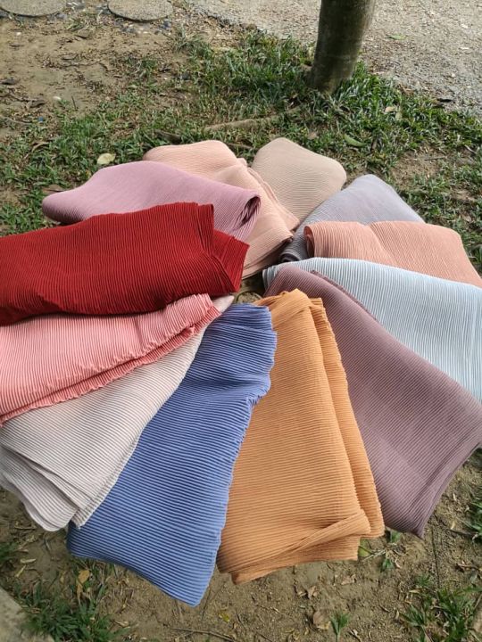 shawl kedut chiffon