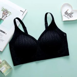 【Brelira】Ladies Push Up Wireless Bra Seamless Lace Sports Bra Comfortable Breathable Thin Cup Minimizer Bra Everyday Summer Bra