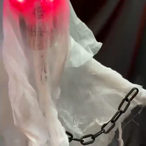 Ghost-Decor with Sound & Light Scary Party Pendant Halloween Decoration Haunted House Bar Prop Luminous Hanging Ornament