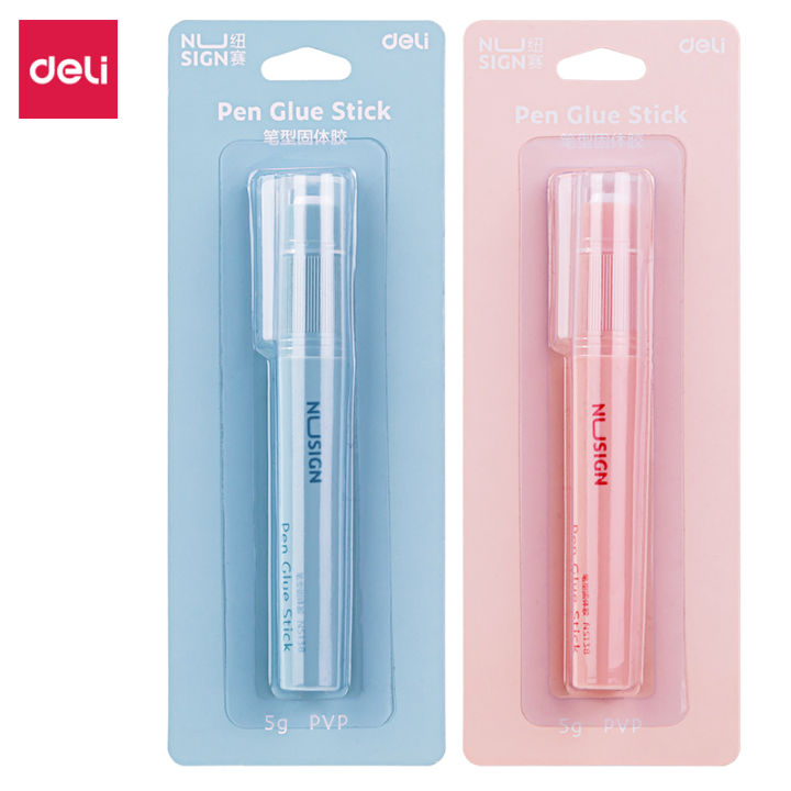 Deli Pen Glue Stick / Lem Stick Berbentuk Pen PVP 5g Warna Pastel NS138